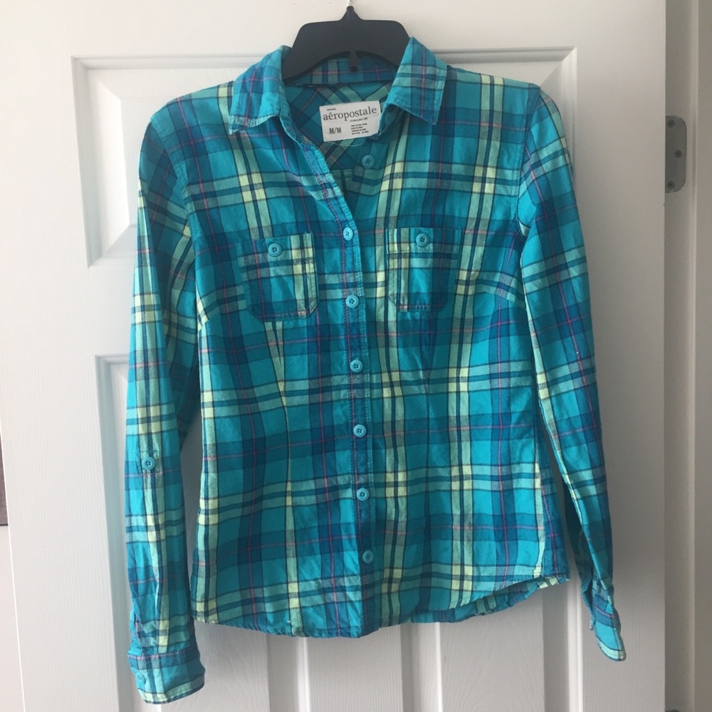 Aeropostale plaid button down shirt